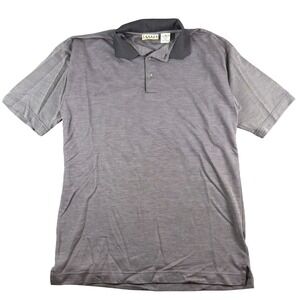 Vintage Trader Bay Golf Polo Shirt Men's Size M Gray Tencel Lyocell Made in USA